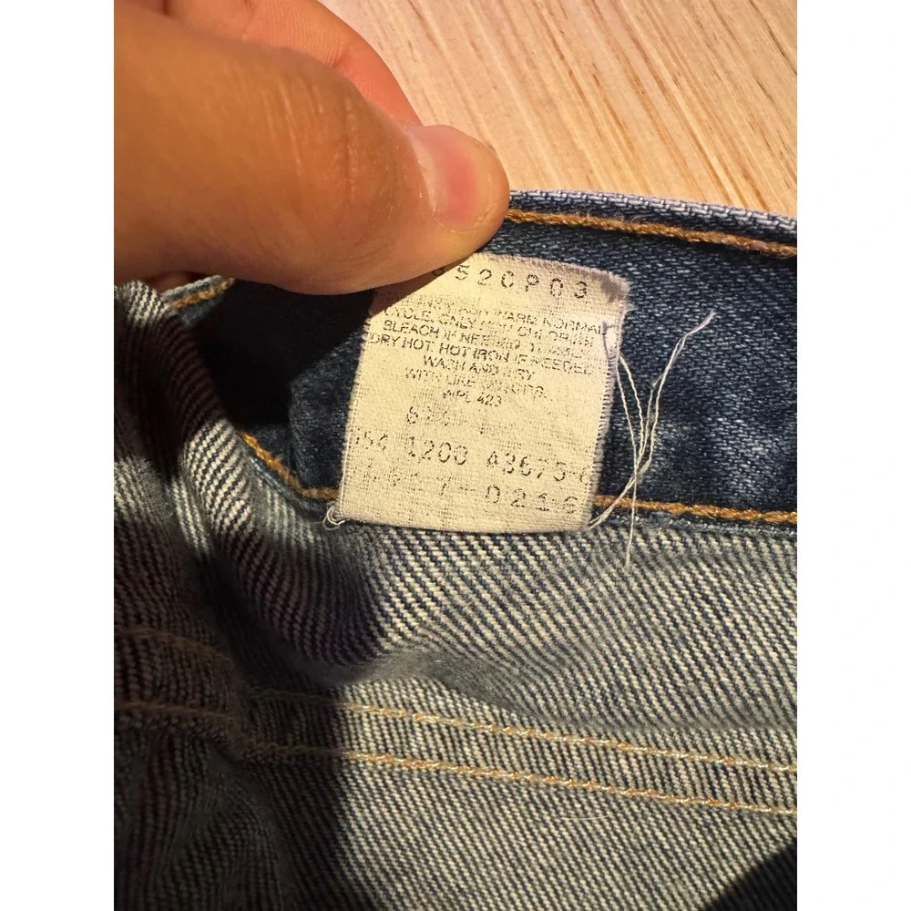 Levis 517 Vintage Mens Bootcut Jeans Medium Wash Denim 36x30 Blue Red Tab 38
